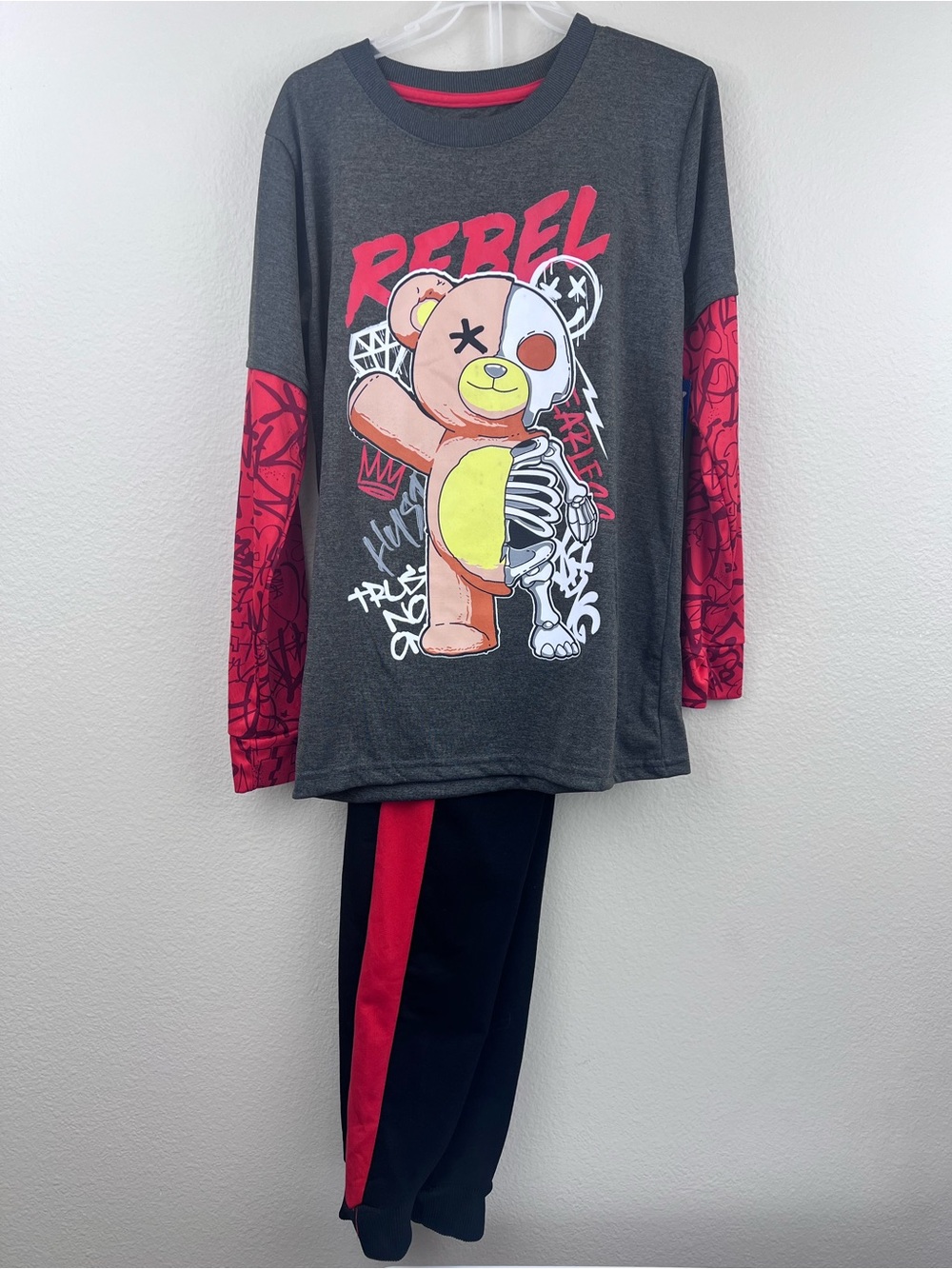 Boys 2/pc. Pajama Set With Split Bear Size 10/12 New With tags